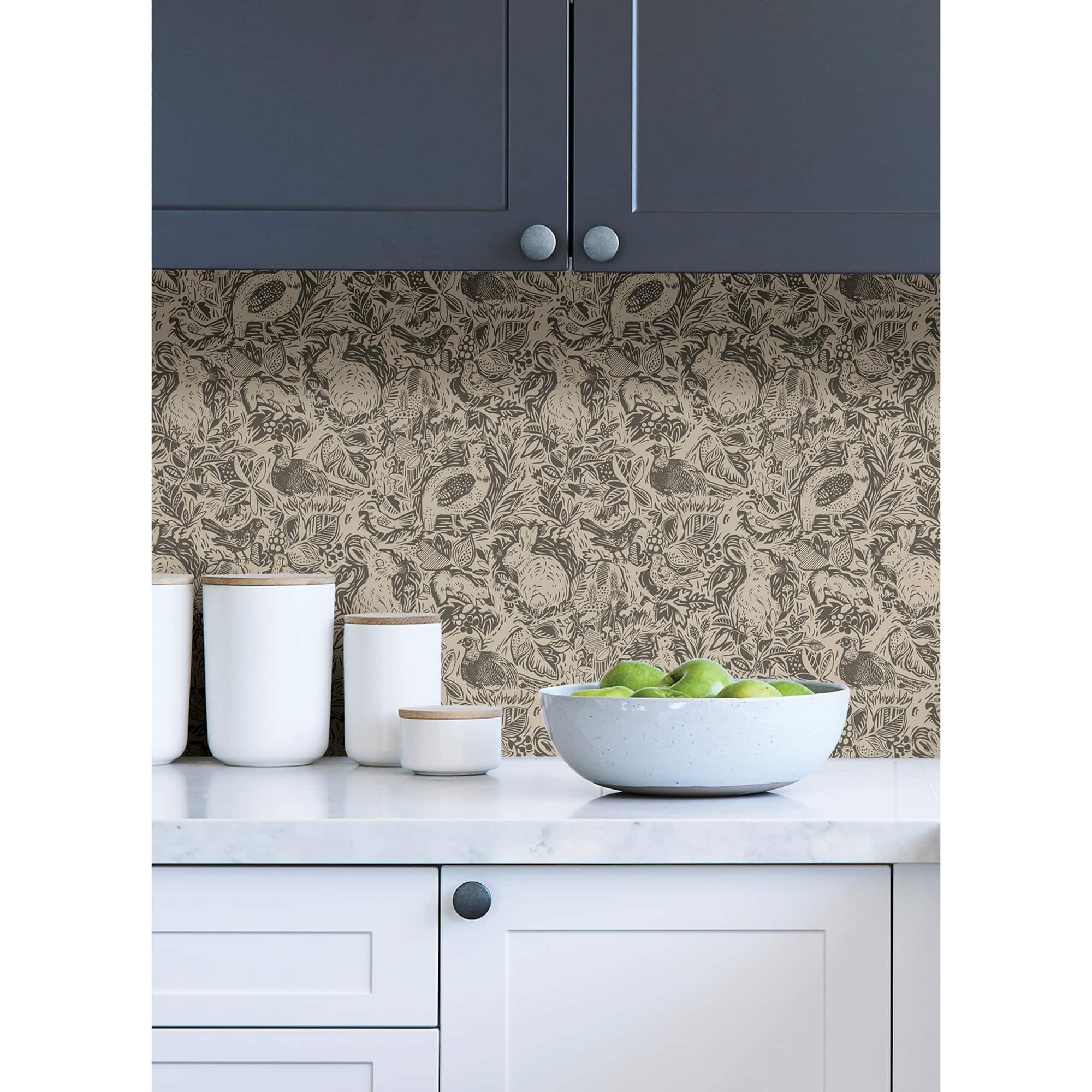 NuWallpaper Charcoal Terrene Peel & Stick Wallpaper